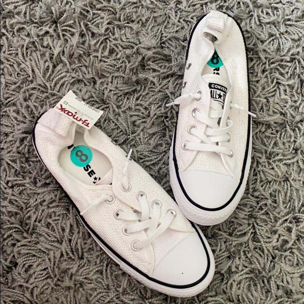 black and white low top converse